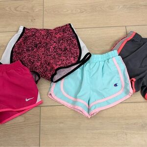 Nike And Champion Bundle Of Girls Athletic Shorts. Size 6